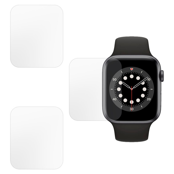 3 db antireflexiós regenerálódó szilikon SILKASE fólia Apple Watch SE/5/6 44mm