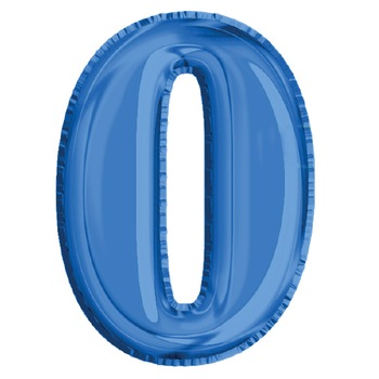 Balon din Folie de aluminiu, Albastru, Cifra 0, diametru 40 cm, Robentoys Balon din Folie de aluminiu, Albastru, Cifra 0, diametru 40 cm, Robentoys
