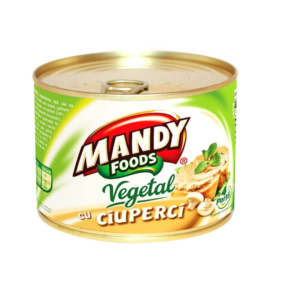 Pasta Vegetala cu Ciuperci Mandy, 200 g