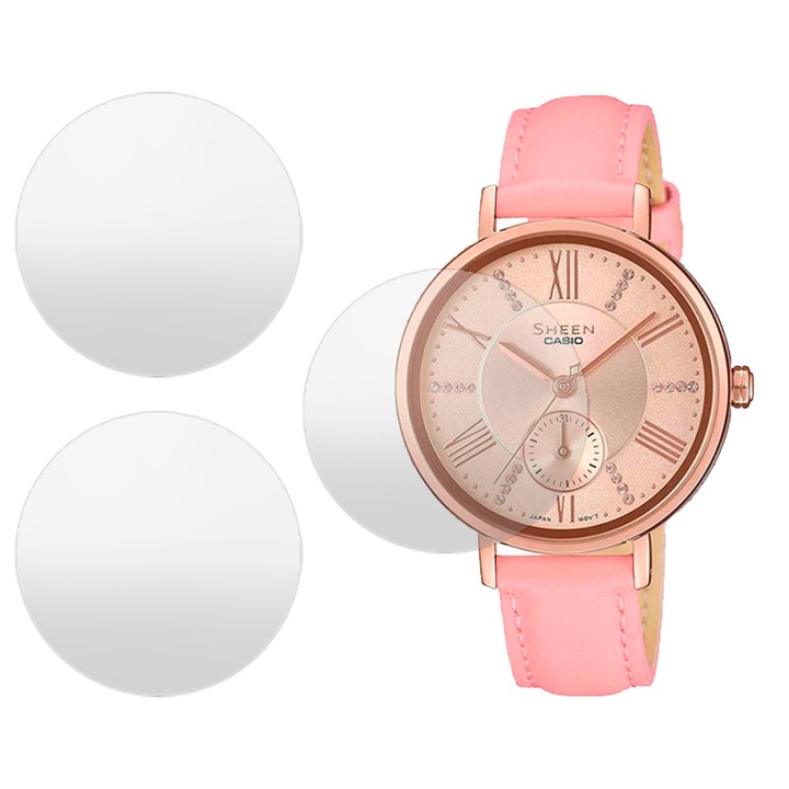 3 db SILKASE matt fólia készlet Casio SHE-3066PGL-4AU-hoz, szilikon, megújuló, Teljes kijelző