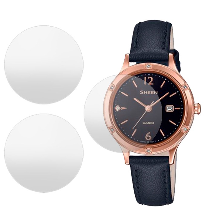 3 db SILKASE matt fólia készlet Casio SHE-4533PGL-1A-hoz, szilikon, megújuló, Teljes kijelző