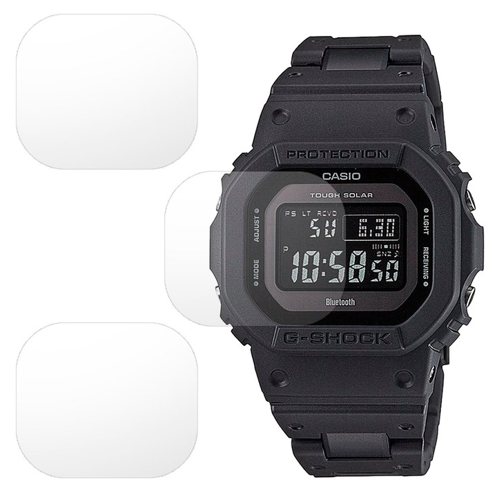 3 db SILKASE matt fólia készlet Casio GW-B5600BC-1B-hez, szilikon, megújuló, Teljes kijelző