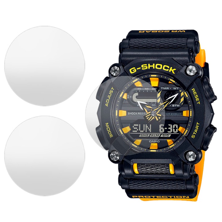 3 db SILKASE matt fólia készlet Casio GA-900A-1A9-hez, szilikon, megújuló, Teljes kijelző