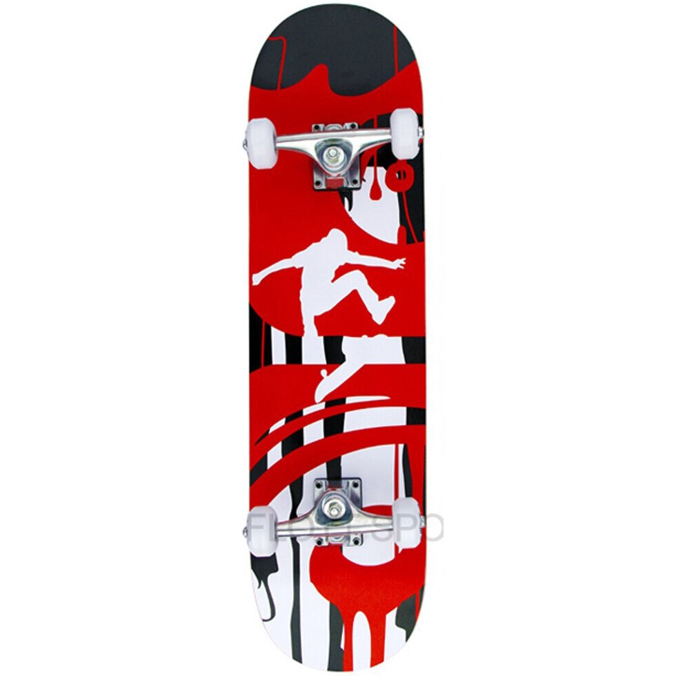 Skateboard din lemn, Flott, ABEC7, roti PU, 79 cm, design skater