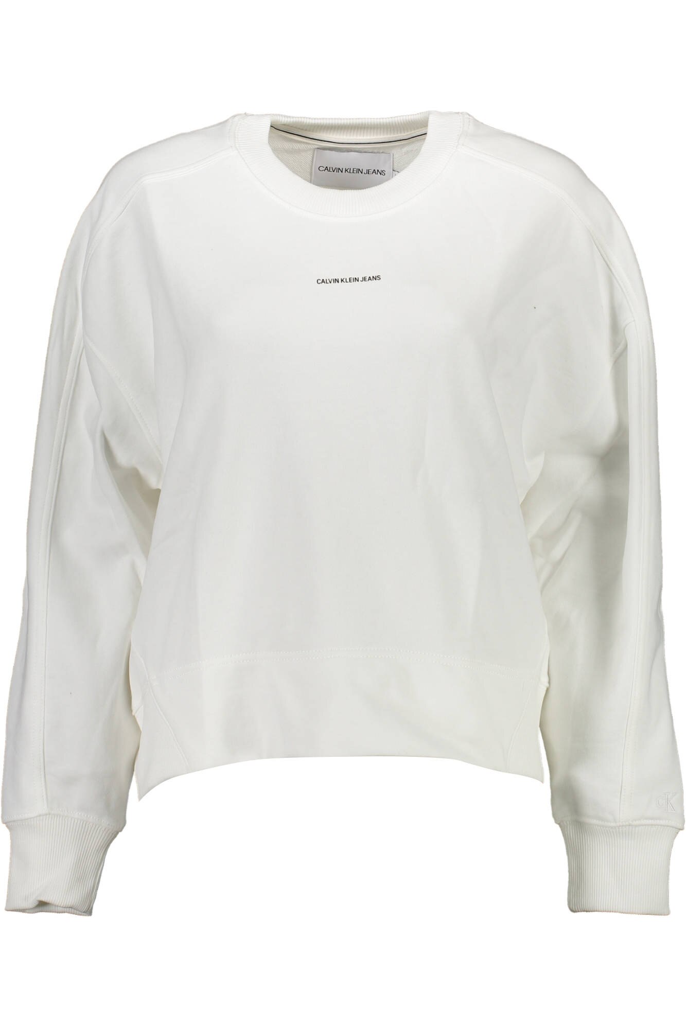 Bluza dama, Calvin Klein, cropp top, logo, alb, Alb