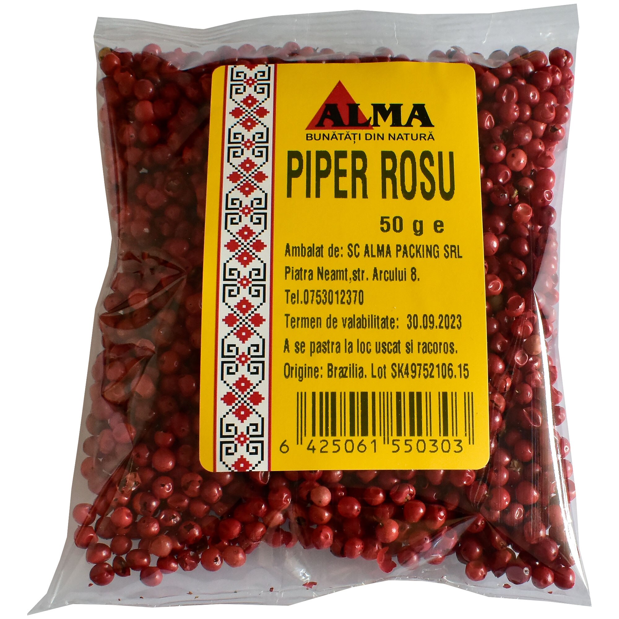 Piper rosu boabe, Alma, 50g