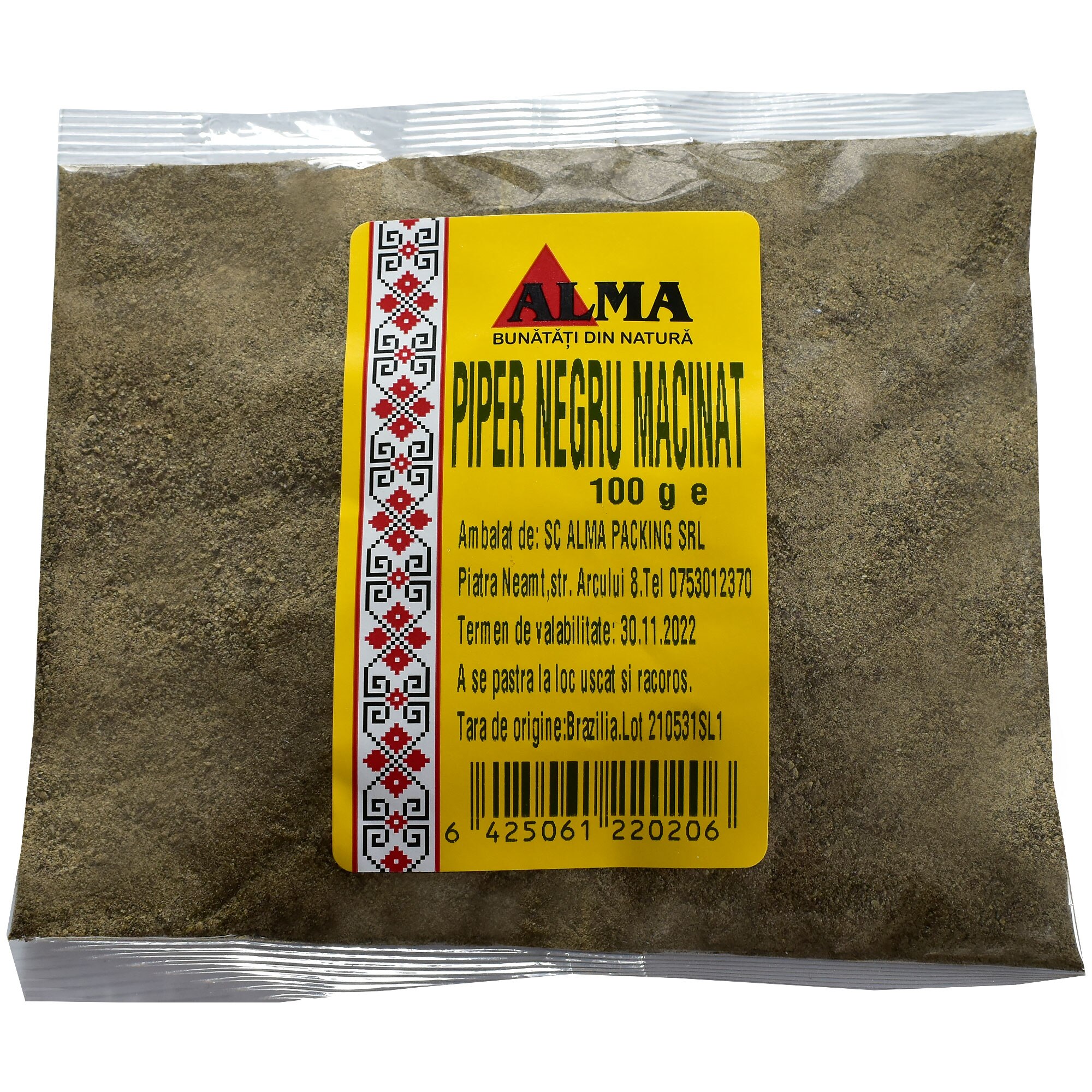 Piper negru macinat Alma 100g