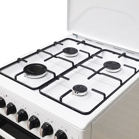 Aragaz Daewoo DCK-5M1WH, 4 arzatoare, Mixt, Ventilator, 50 cm, Alb