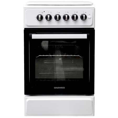 Aragaz Daewoo DCK-5M1WH, 4 arzatoare, Mixt, Ventilator, 50 cm, Alb