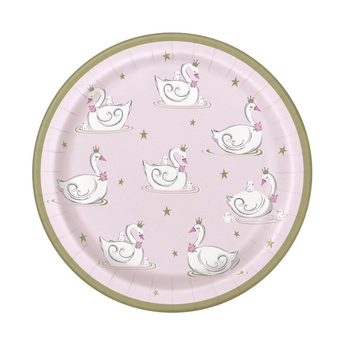 Set 8 Farfurii Lebada, Multicolor, 23 cm