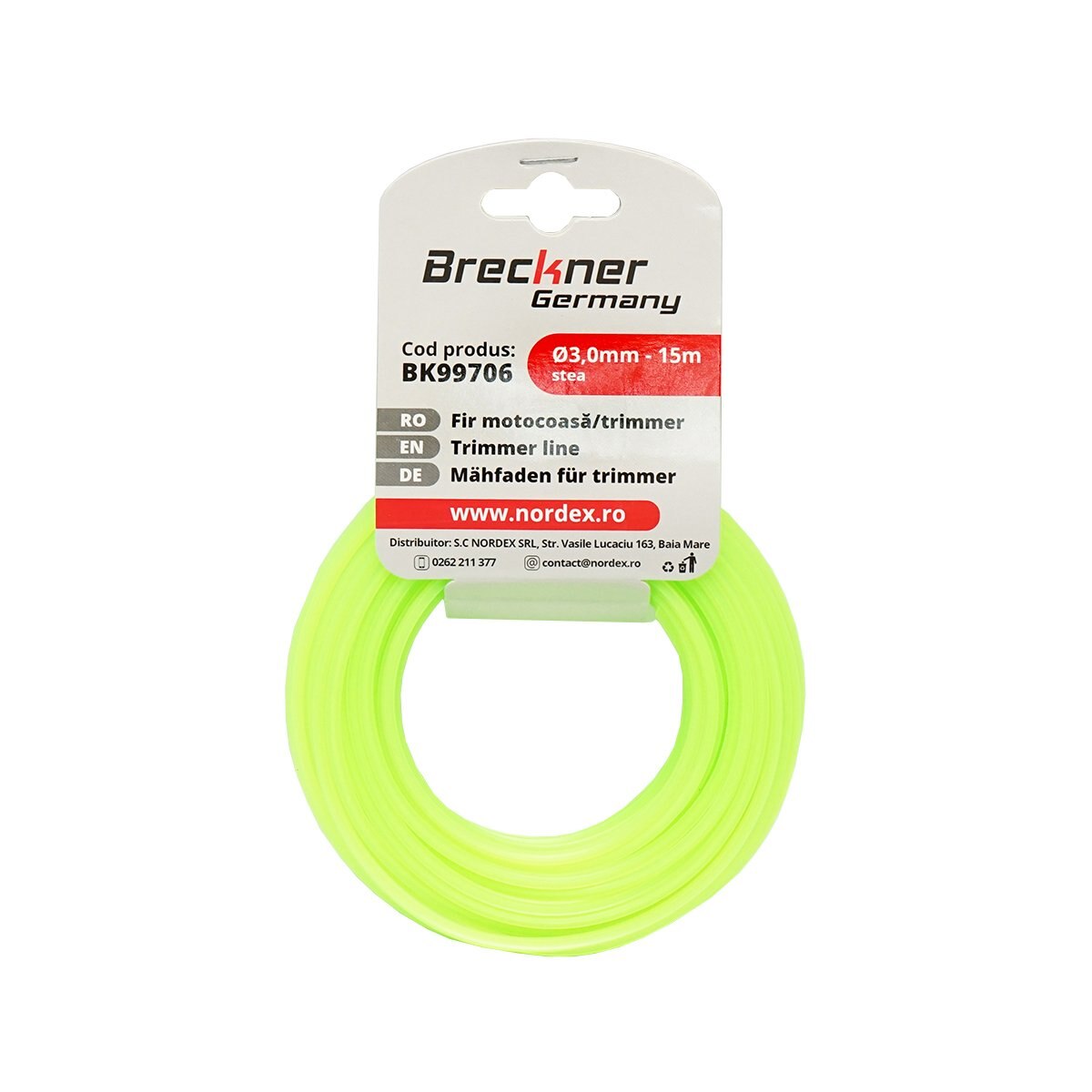 Fir stea pentru motocoasa, 3 mm x 15 m Breckner Germany