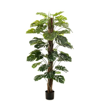 Planta artificiala tip Monstera pe stalp Emerald, Polietilena, 150 cm, Verde Planta artificiala tip Monstera pe stalp Emerald, Polietilena, 150 cm, Verde