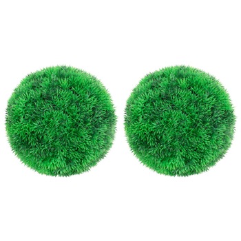 Set de 2 bile din cimisir artificial vidaXL, Polietilena, 22 cm, Verde deschis Set de 2 bile din cimisir artificial vidaXL, Polietilena, 22 cm, Verde deschis