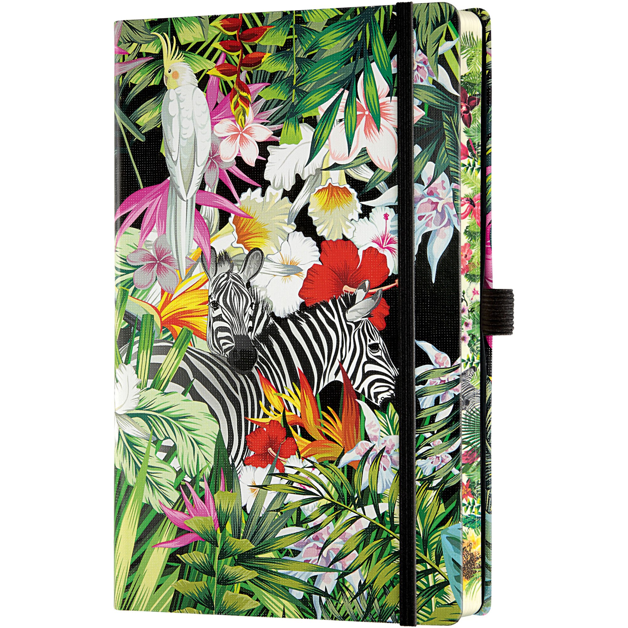 Bloc notes Castelli, Eden, 13x21 cm, 192 pagini, hârtie ivory 90 g/mp velin, motiv Zebras