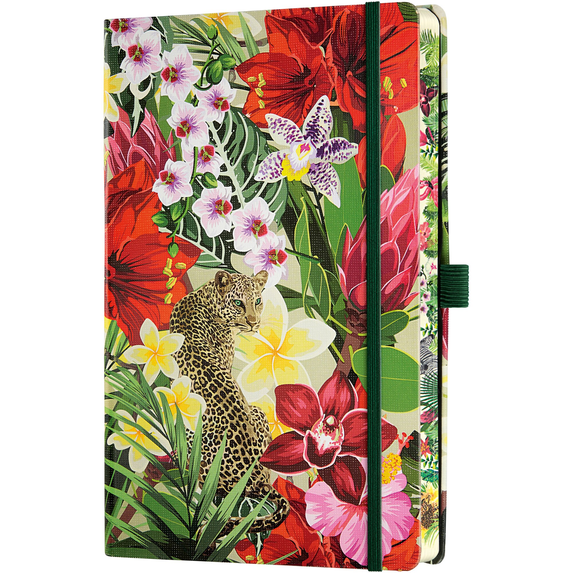 Bloc notes Castelli, Eden, 13x21 cm, 192 pagini, hârtie ivory 90 g/mp velin, motiv Leopard