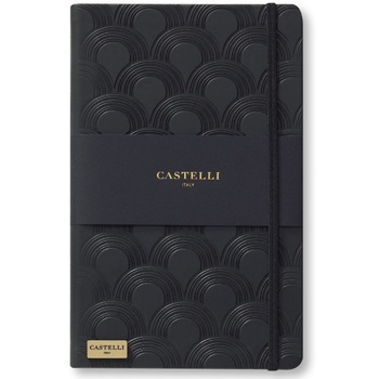 Bloc notes Castelli, Black Gold, 13x21 cm, 240 pagini, hârtie ivory 80 g/mp, dictando, Art Deco Black Bloc notes Castelli, Black Gold, 13x21 cm, 240 pagini, hârtie ivory 80 g/mp, dictando, Art Deco Black