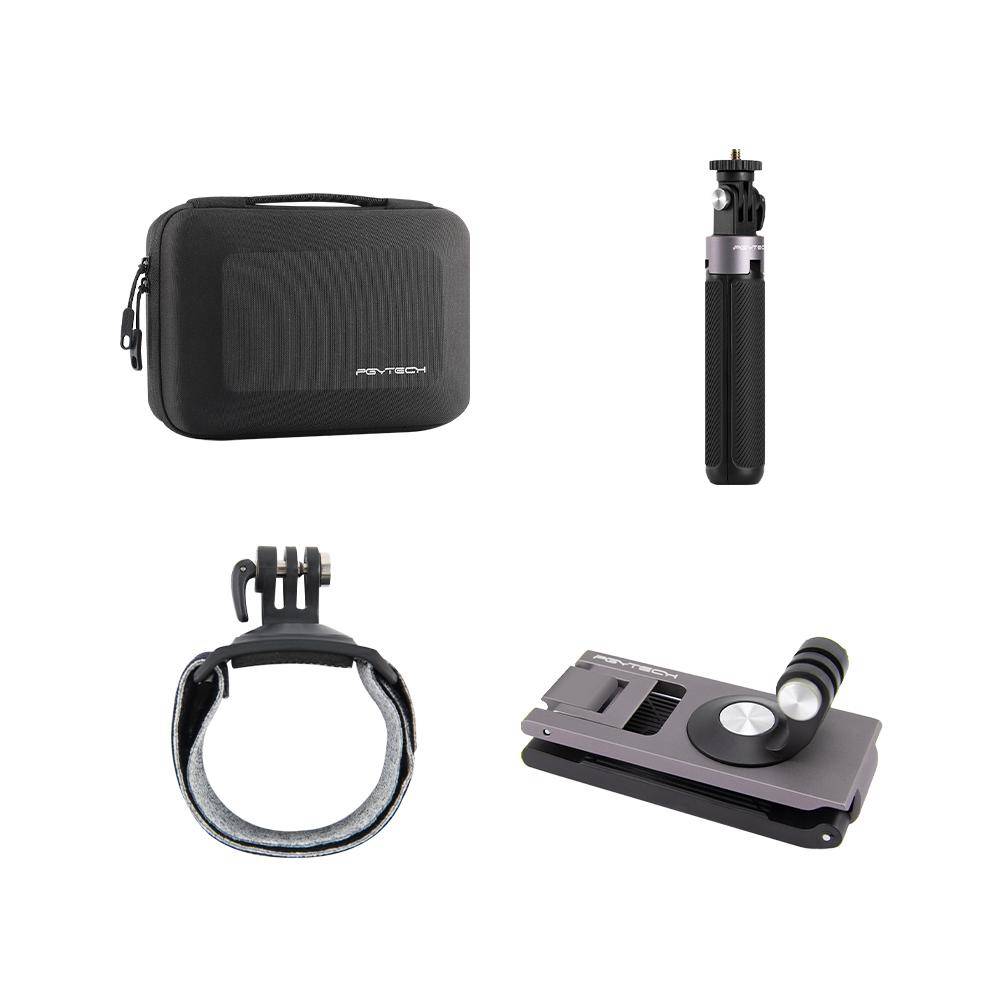 Set universal PGYTECH Action Camera pentru camere video sport, Negru