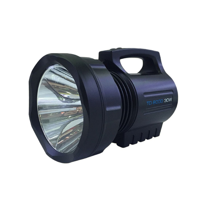 Lanterna Profesioanal Reincarcabila, TD-8000, Putere 30 W, Led CREE P70, neagra