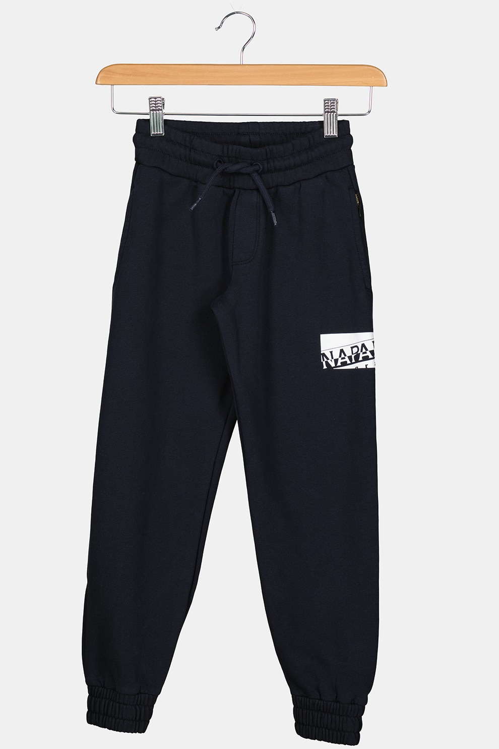 Napapijri, Pantaloni sport cu model logo Mob, Bleumarin, 162 CM