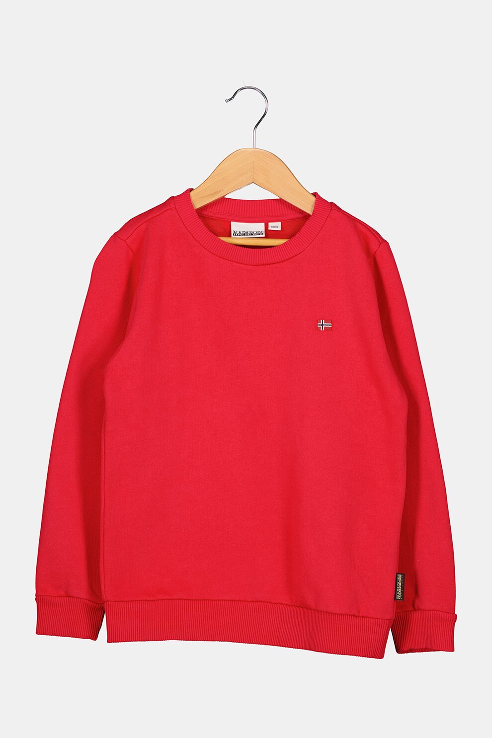 Napapijri, Bluza sport cu decolteu la baza gatului Balis, Rosu, 162 CM