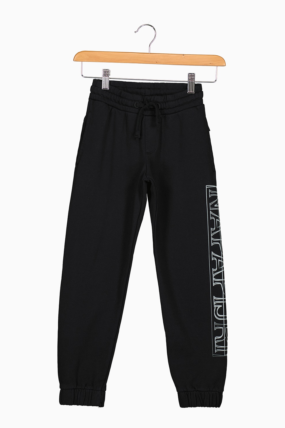 Napapijri, Pantaloni sport cu imprimeu logo Maobab, Negru