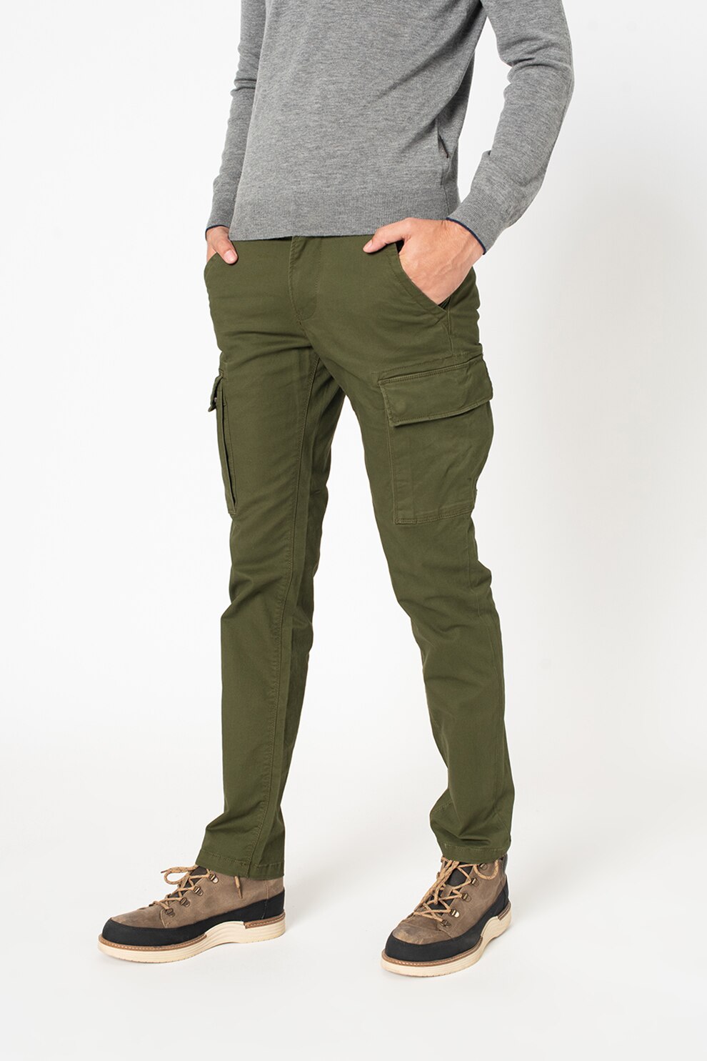Napapijri, Pantaloni cargo regular fit Moto Wint 2, Verde militar