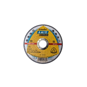 Disc debitare inox, Klingspor A 46 TZ Special, 115 x 1.6 x 22.23 mm / EXT 187170 Disc debitare inox, Klingspor A 46 TZ Special, 115 x 1.6 x 22.23 mm / EXT 187170