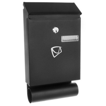 Cutie postala exterior 18.5 x 6 x 33 cm, neagra, 2 chei Cutie postala exterior 18.5 x 6 x 33 cm, neagra, 2 chei