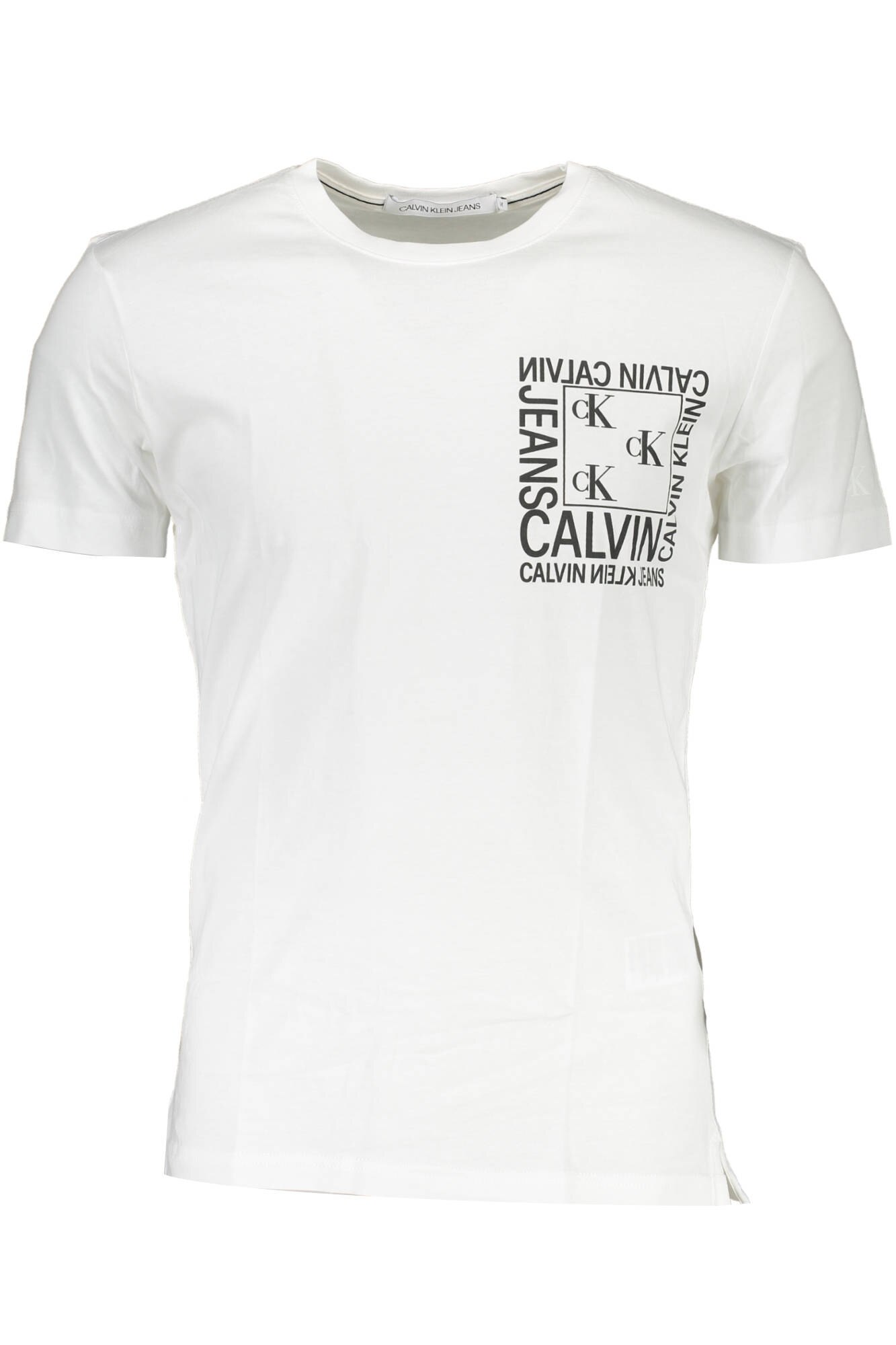 Tricou Barbati, Calvin Klein, Alb, CK Choker Logo, Alb, 2XL