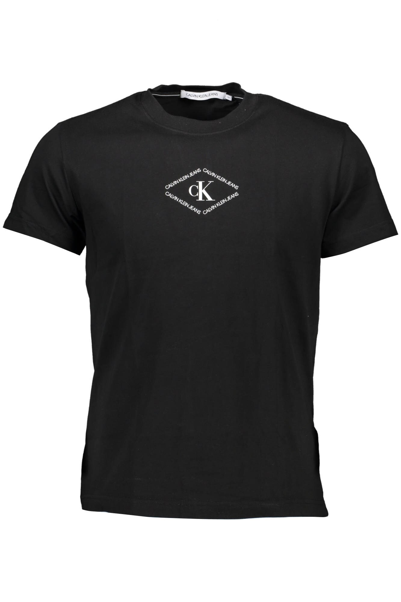 Tricou Barbati, Calvin Klein, Negru, CK Logo Center, XL, Negru