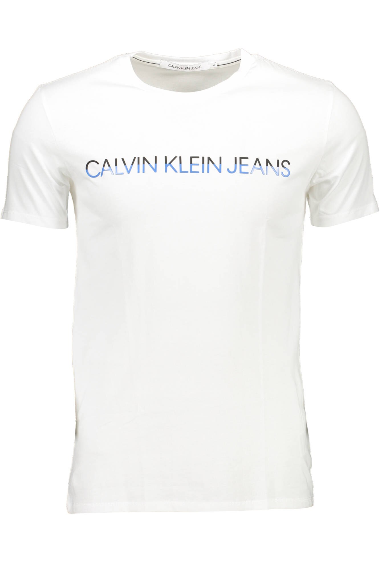 Tricou Barbati, Calvin Klein, Alb, CKJ Logo Scris Blue, Alb