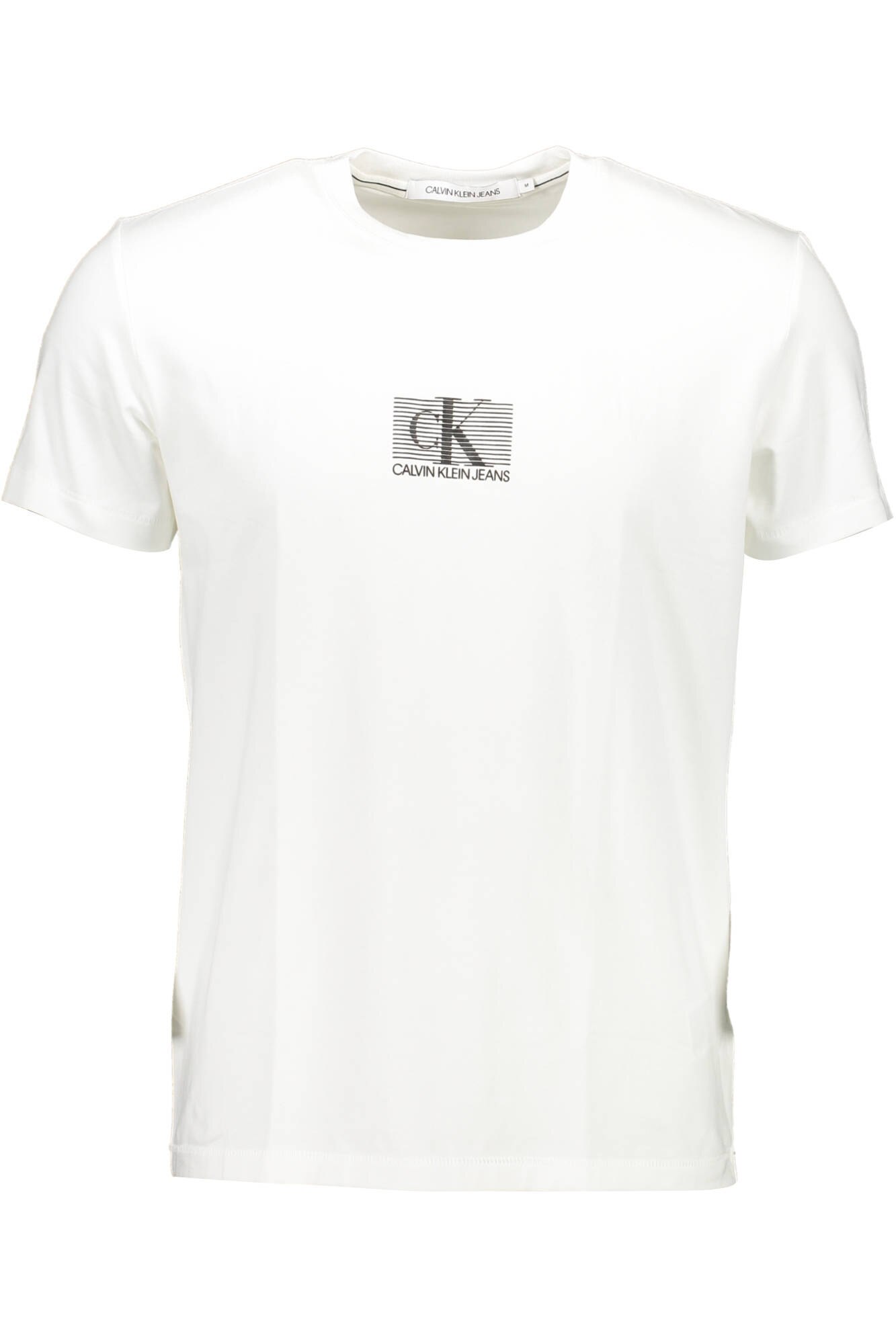 Tricou Barbati, Calvin Klein, CKJ Logo, Alb, Alb