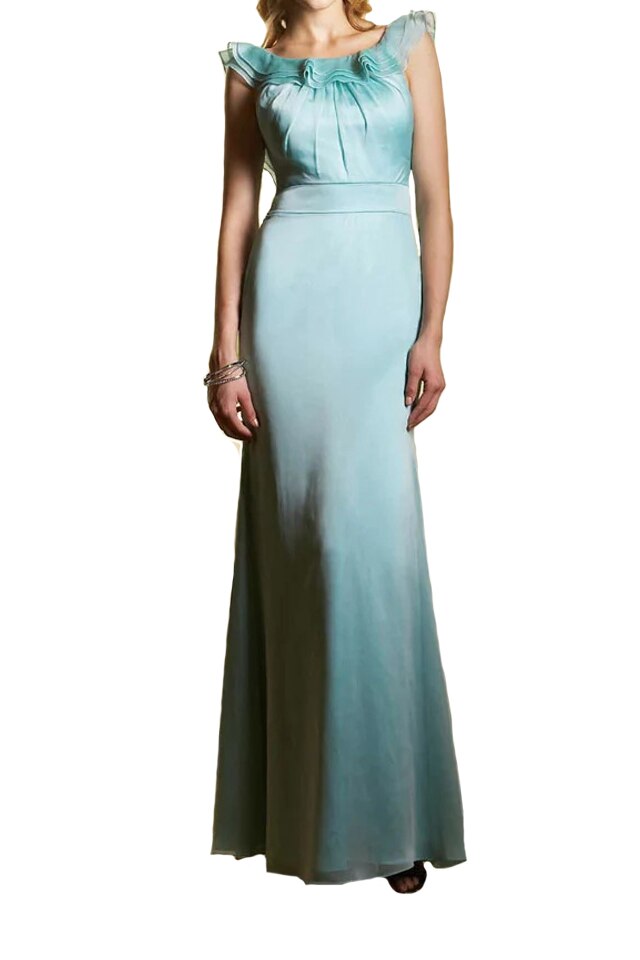 Rochie lunga dama Jasmine, albastra, 34 EU, colectia Belsoie