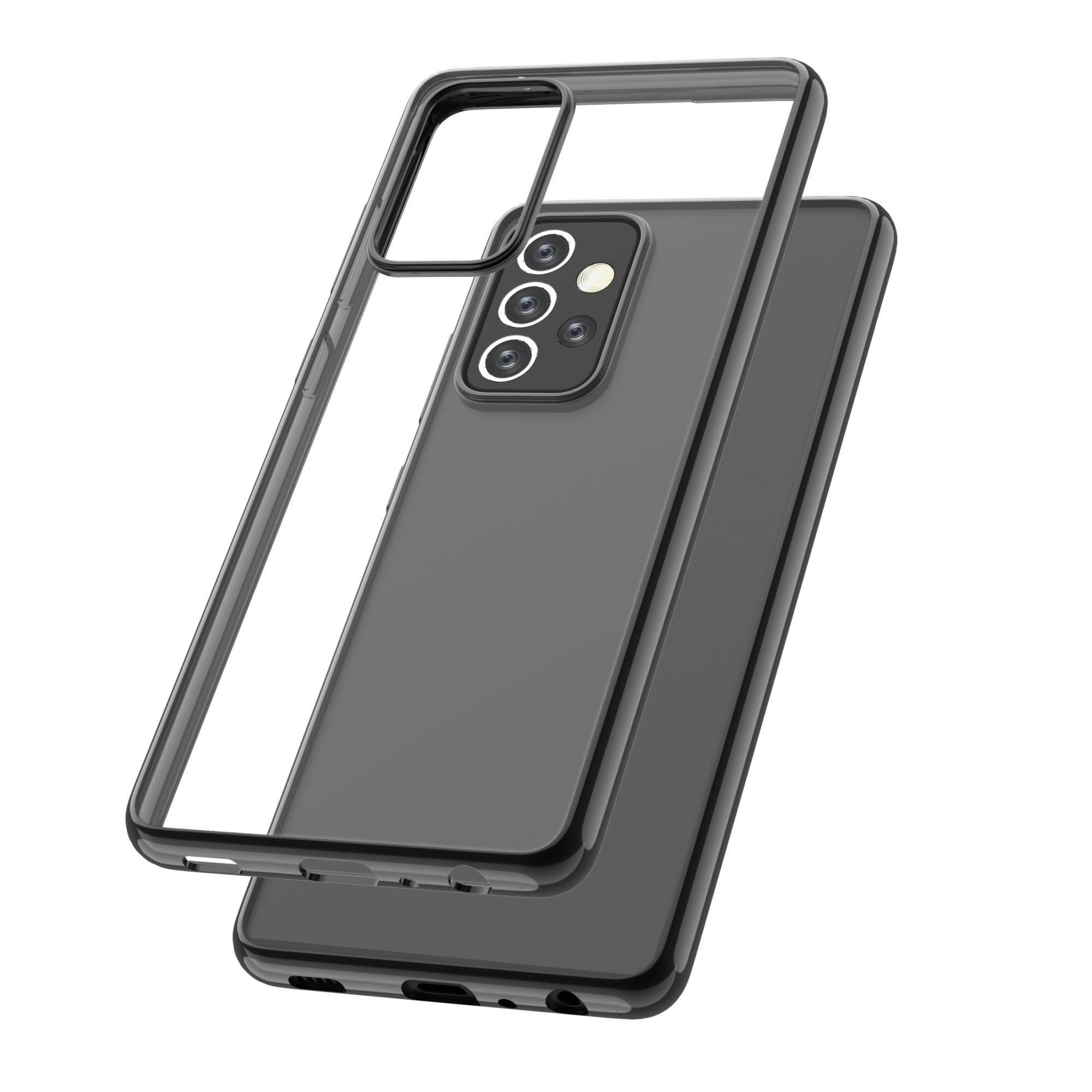 Capac Protectie Spate Cellara Colectia Electro Pentru Samsung Galaxy A72 - Negru