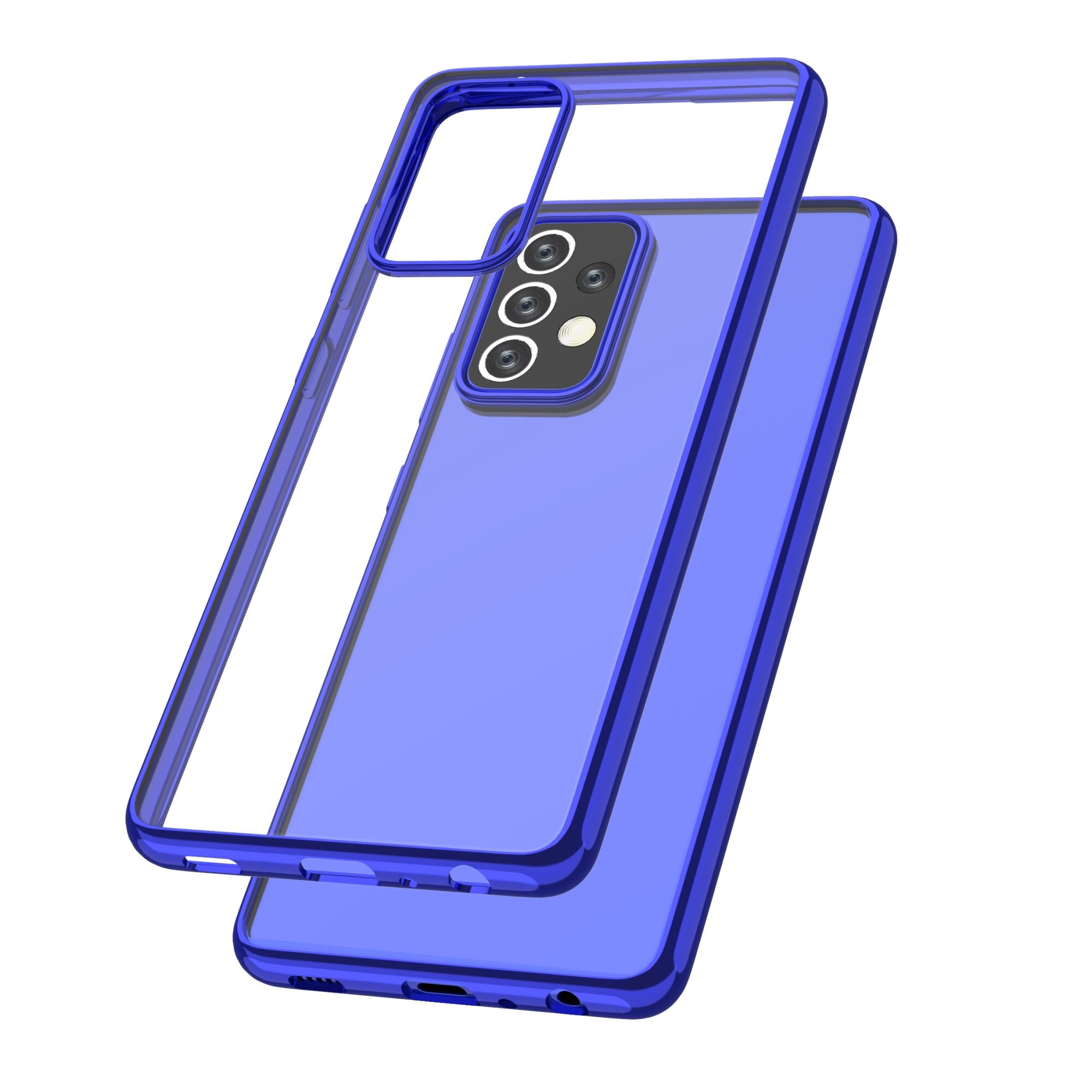 Capac Protectie Spate Cellara Colectia Electro Pentru Samsung Galaxy A52 - Albastru