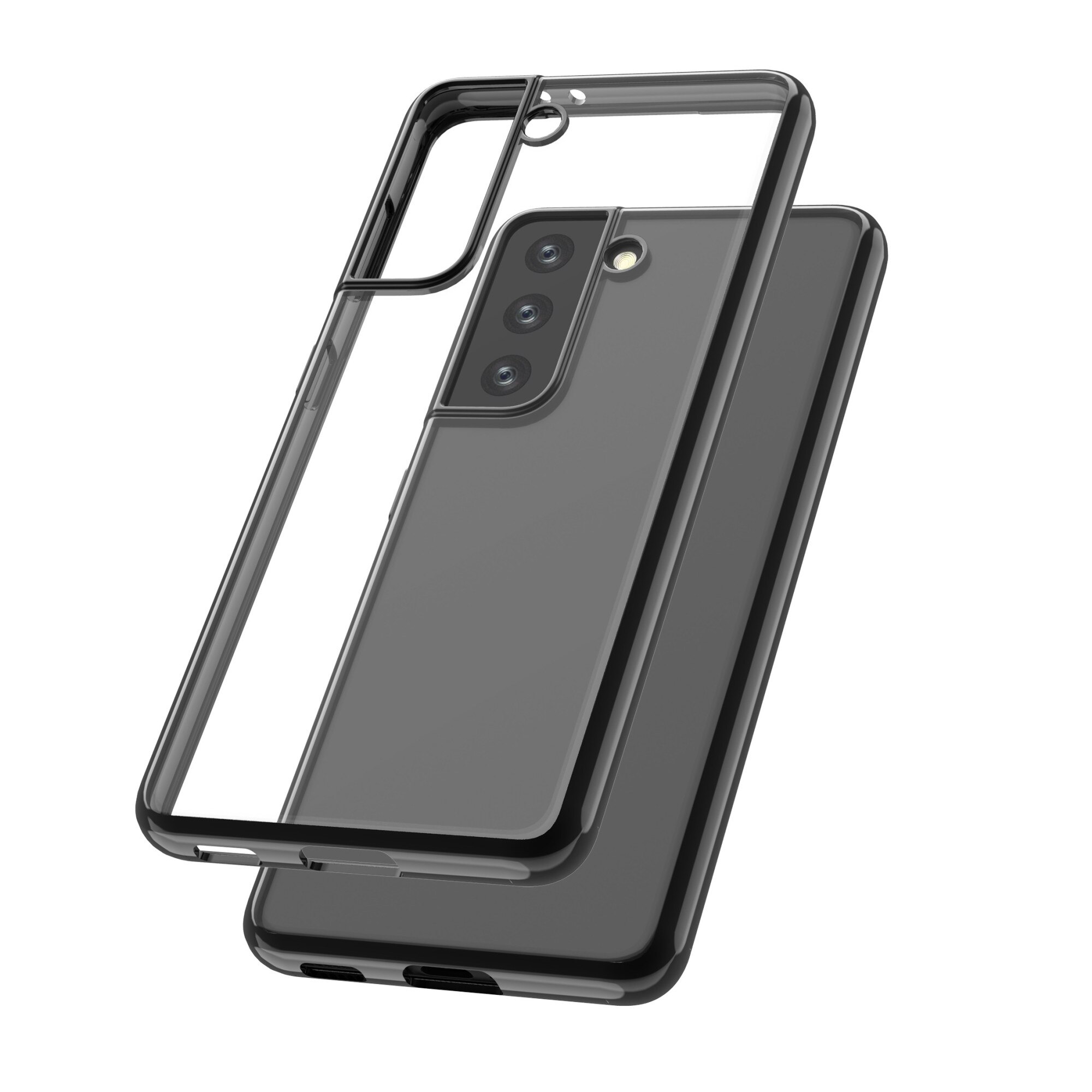 Capac Protectie Spate Cellara Colectia Electro Pentru Samsung Galaxy S21 - Negru
