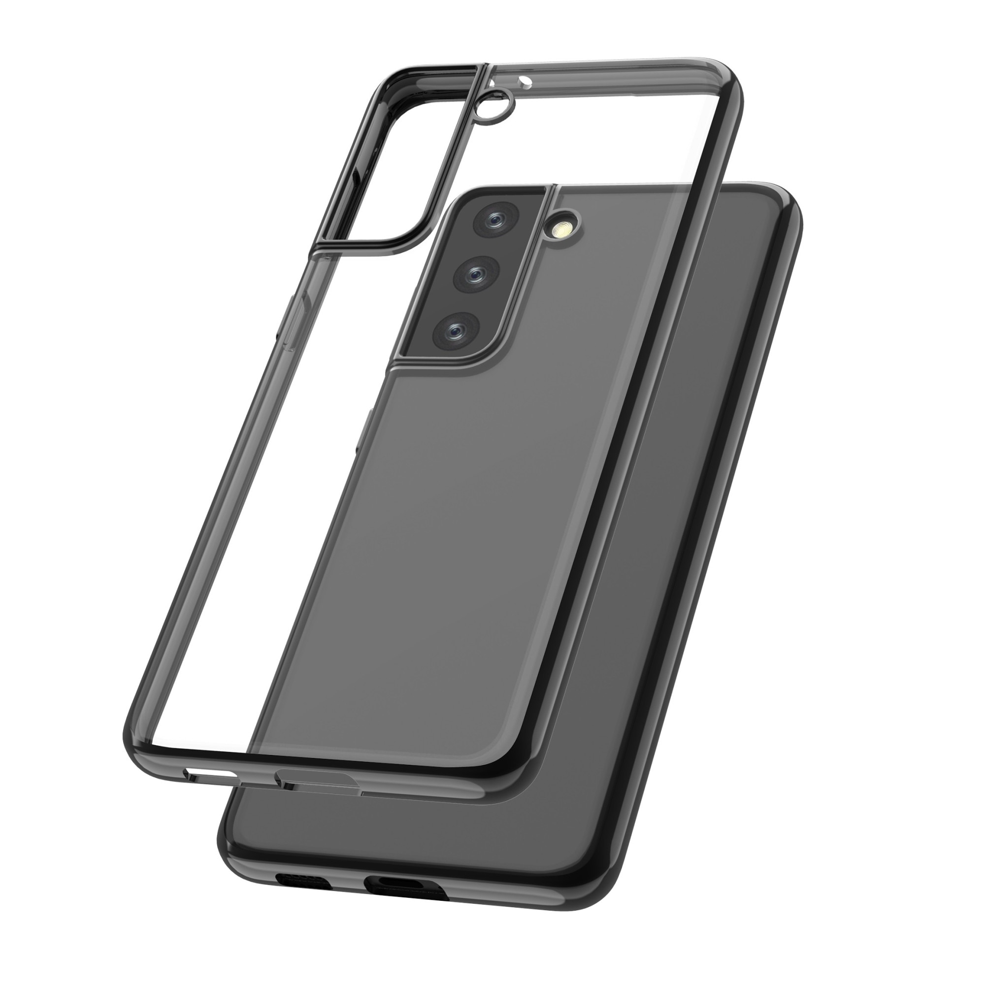 Capac Protectie Spate Cellara Colectia Electro Pentru Samsung Galaxy S21 Plus - Negru