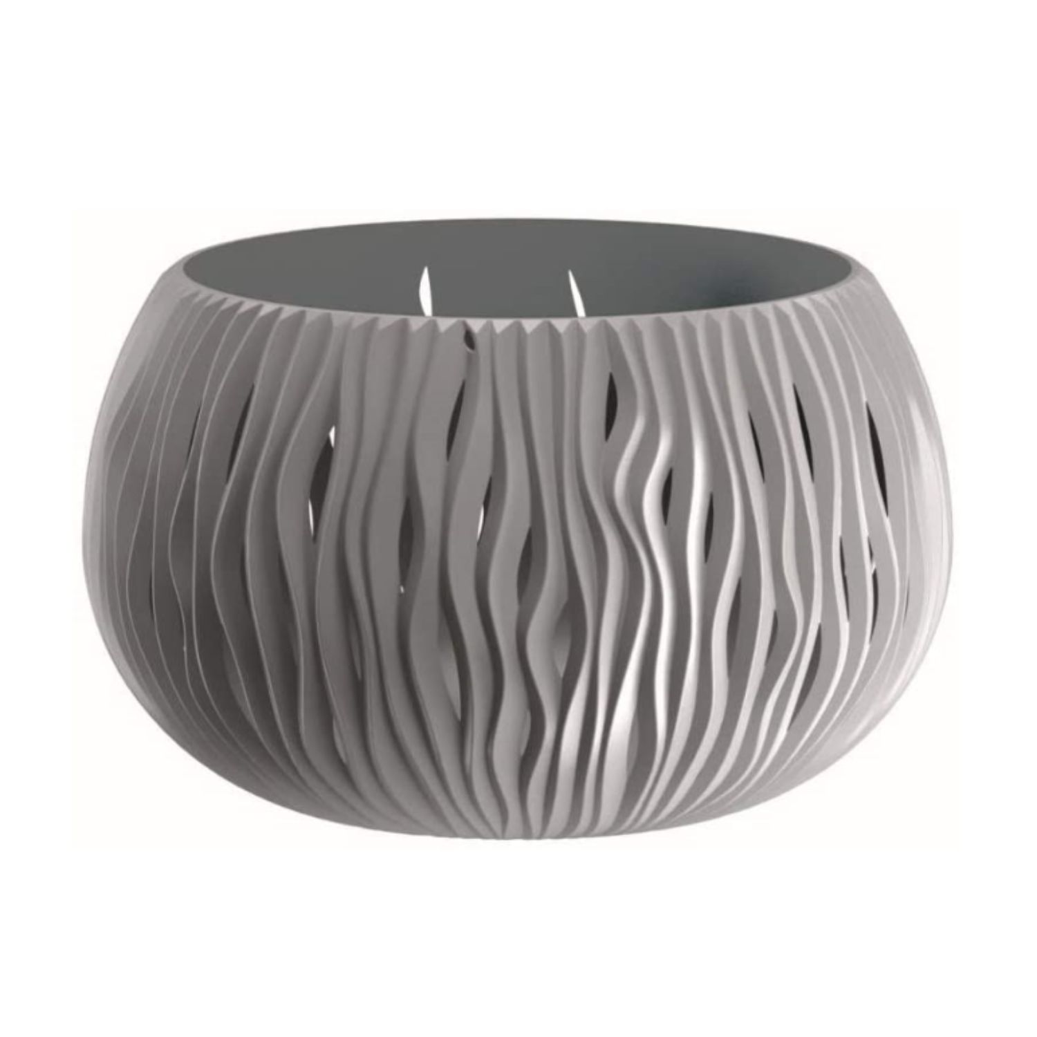Ghiveci decorativ cu insertie Prosperplast Sandy Bowl DSK480-405U, 48 x 30 cm, gri