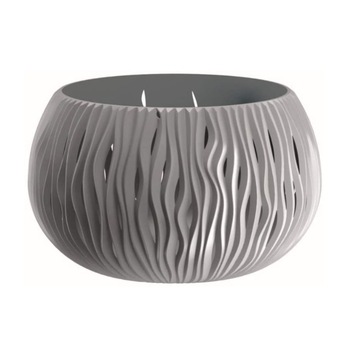 Ghiveci decorativ cu insertie Prosperplast Sandy Bowl DSK480-405U, 48 x 30 cm, gri Ghiveci decorativ cu insertie Prosperplast Sandy Bowl DSK480-405U, 48 x 30 cm, gri