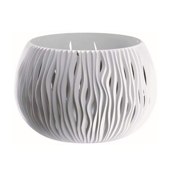 Ghiveci decorativ cu insertie Prosperplast Sandy Bowl DSK370-S449, 37 x 22 cm, alb Ghiveci decorativ cu insertie Prosperplast Sandy Bowl DSK370-S449, 37 x 22 cm, alb