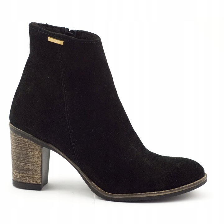 Cizme scurte din piele pentru femei, Olivier, Sara, Negru