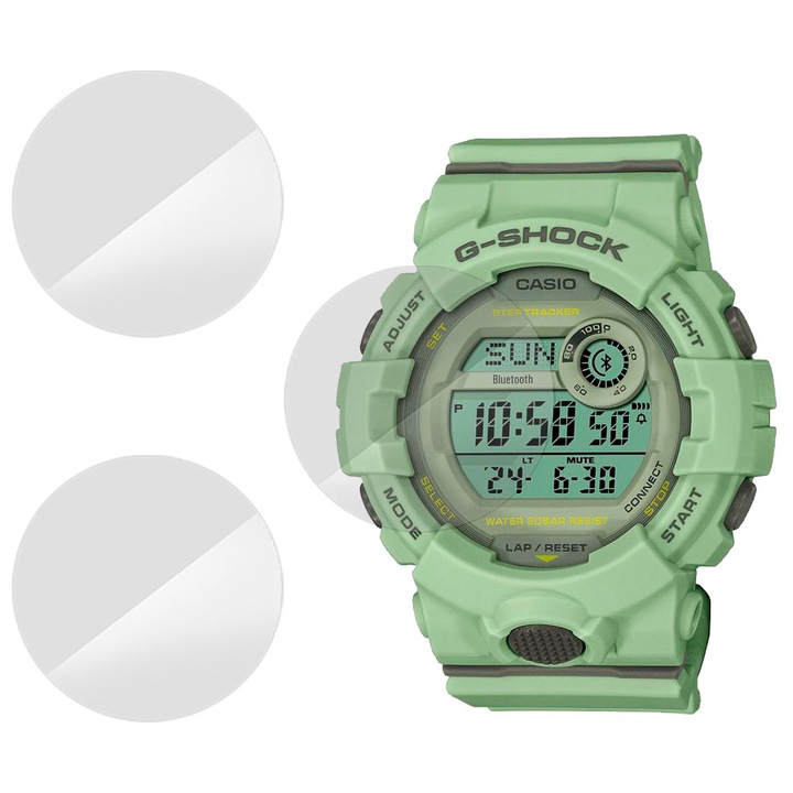 3 db SILKASE fólia készlet Casio GMD-B800SU-4-hez, szilikon, megújuló, teljes kijelzős