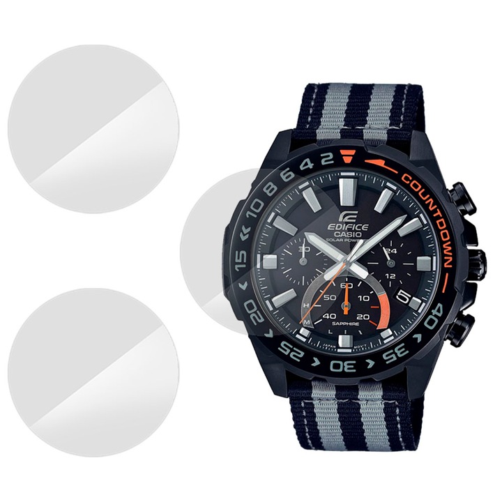3 db SILKASE fólia készlet Casio EFS-S550BL-1A-hoz, szilikon, megújuló, Teljes kijelző