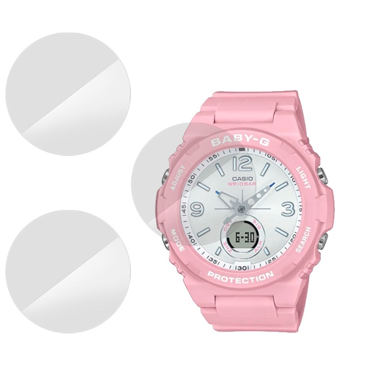 3 db SILKASE fólia készlet Casio BGA-260SC-4A-hoz, szilikon, megújuló, Teljes kijelző