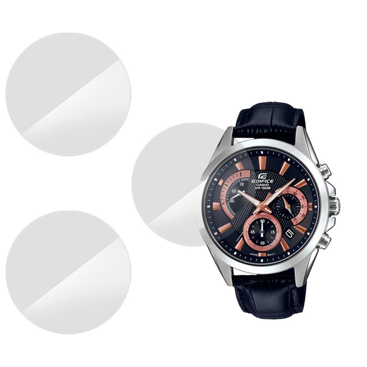 3 db SILKASE fólia készlet Casio EFV-580L-1A-hoz, szilikon, megújuló, Teljes kijelző