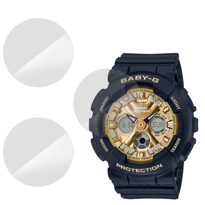 3 db SILKASE fólia készlet Casio BA-130-1A3-hoz, szilikon, megújuló, Teljes kijelző