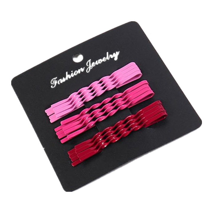 12 db-os hajcsat készlet YWD-FMM, fém, lila