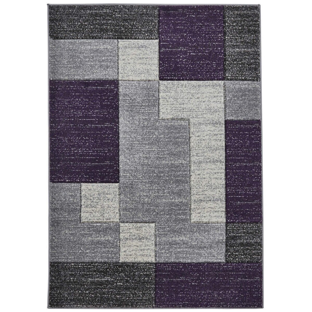 Covor Modern & Geometric Odesa, Gri/Mov, 80x150 - C04-212106