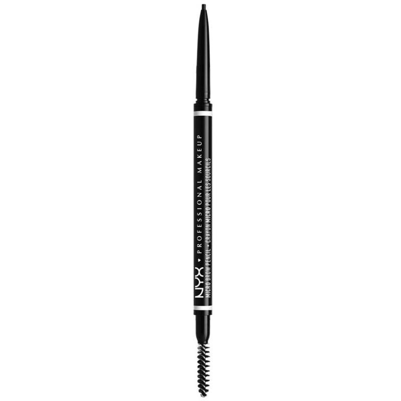 Creion pentru sprancene NYX Professional Makeup Micro Brow, Negru, 8g