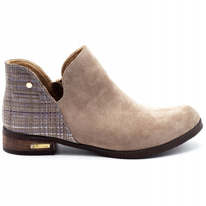 Cizme calduroase din piele pentru femei, Olivier, Silvia, Bej